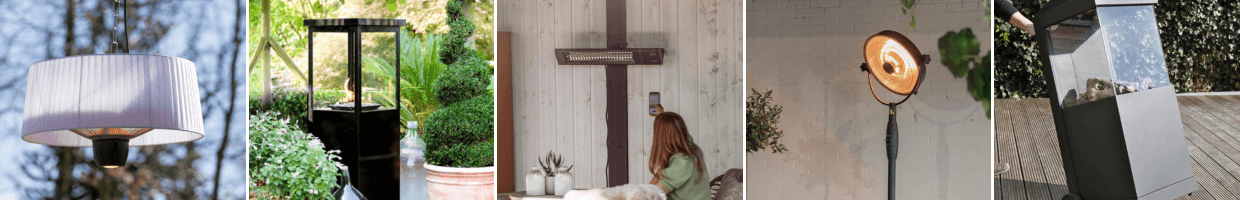 Verschiedene Terrassenheizer